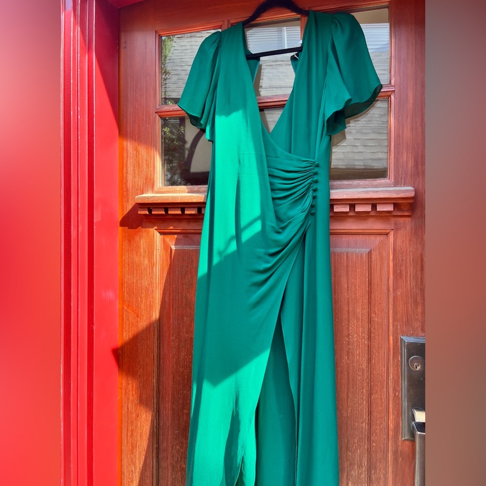 Reformation Breanna Emerald Midi Dress